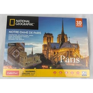 National Geographic Notre Dame de Paris 3D Puzzle CubicFun Model 128 Pieces
